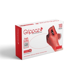 Grippaz Heavy Duty Nitrile Disposable Glove Red Small