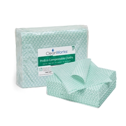 CleanWorks ProEco Compostable Cleaning Cloth Green (Pack 50)