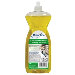 Cleanline Concentrated Lemon Washing Up Liquid 1 Litre