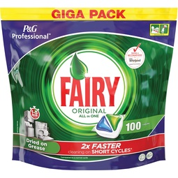 Fairy Professional All in One Dishwasher Tablets Original 100 Tablets (Case 2)