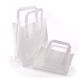 Paper Sos Carrier Bag White Small 175x270x215MM (Pack 250)