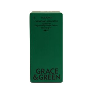 Grace & Green Tampons Biodegradable Cardboard Applicator Super (Pack 14)