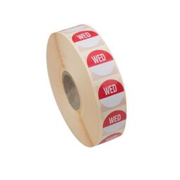 Half-Removeable Circle Day Dot Wednesday 19MM (Pack 1000)