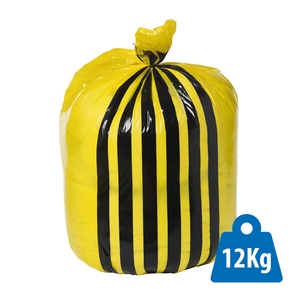 Tiger Stripe Sack Hard Duty Yellow 15x28x39" 12KG (Case 200)